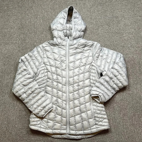Marmot Featherless Hoody Thinsulate Puffer Jacket Down Alternative Size L Grey - Picture 1 of 8